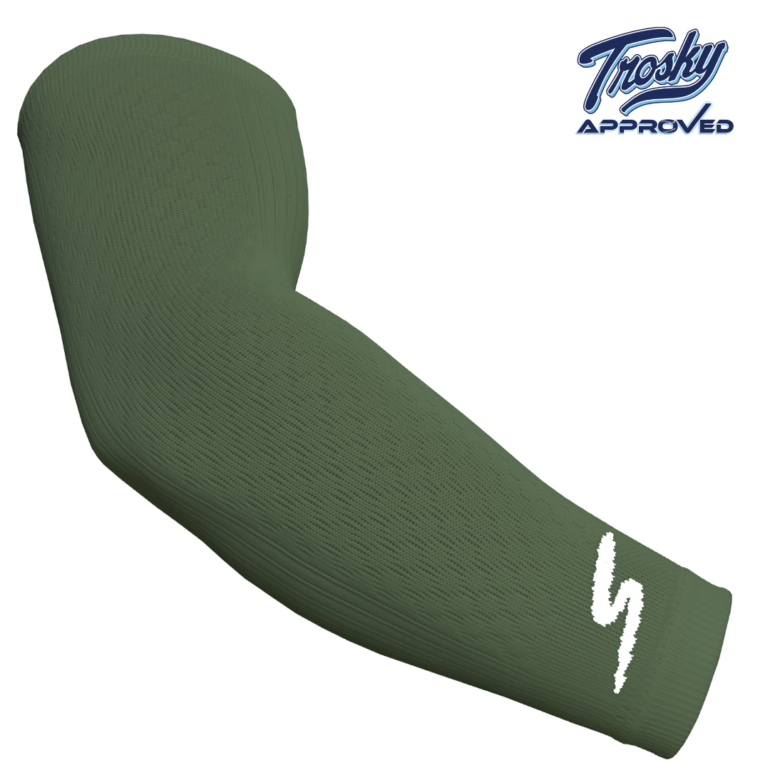 Stinger Premium Arm Sleeve - Military Green – Trosky Baseball