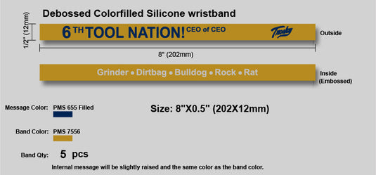 6TH Tool Wristbands (set of 5)