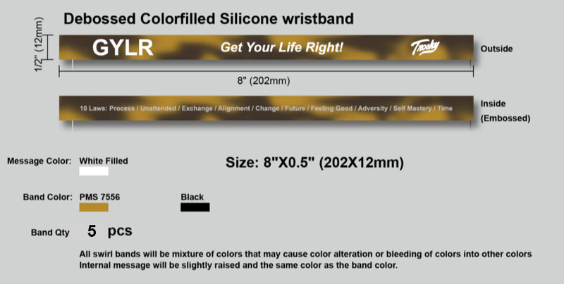Load image into Gallery viewer, GYLR Wristbands (set of 5)
