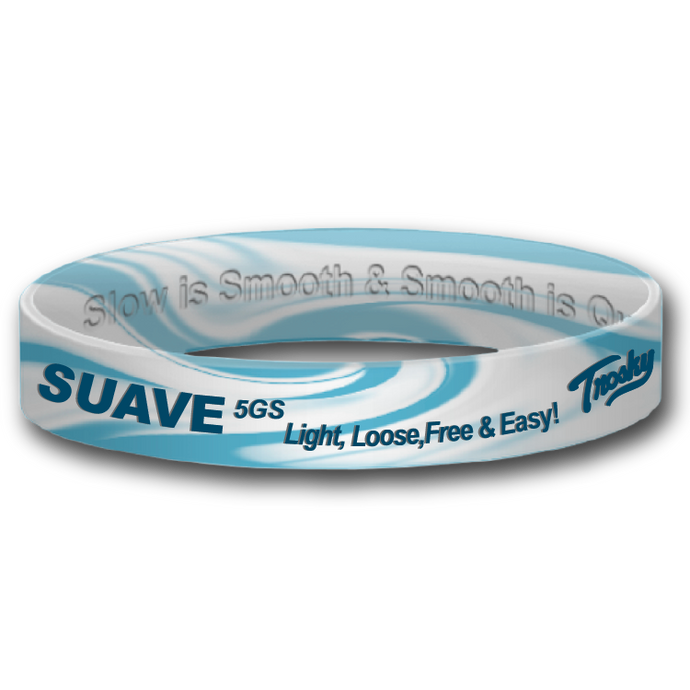 Suave Blue Swirl Wristbands (set of 5)