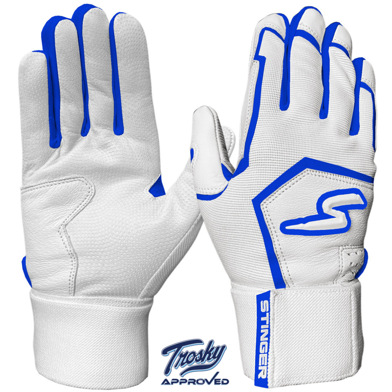 Load image into Gallery viewer, Winder Series Batting Gloves - Royal &amp; White
