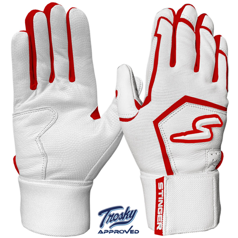 Load image into Gallery viewer, Winder Series Batting Gloves - Red &amp; White
