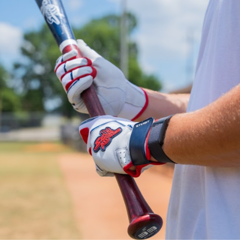 Load image into Gallery viewer, Sting Squad Batting Gloves - Red, White &amp; True
