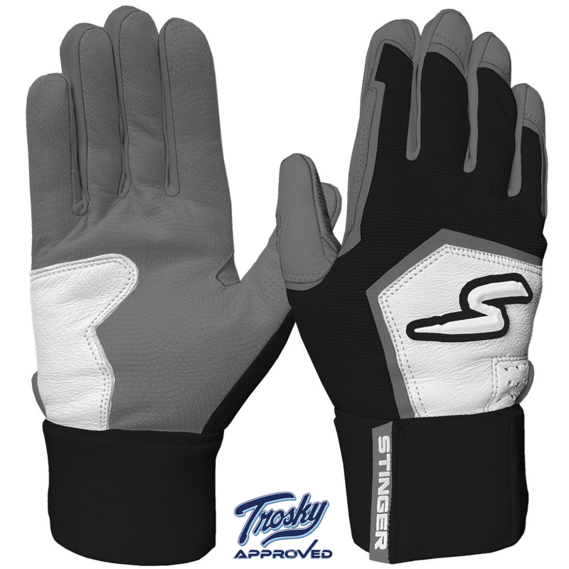 Load image into Gallery viewer, Winder Series Batting Gloves - Graphite/Black &amp; White
