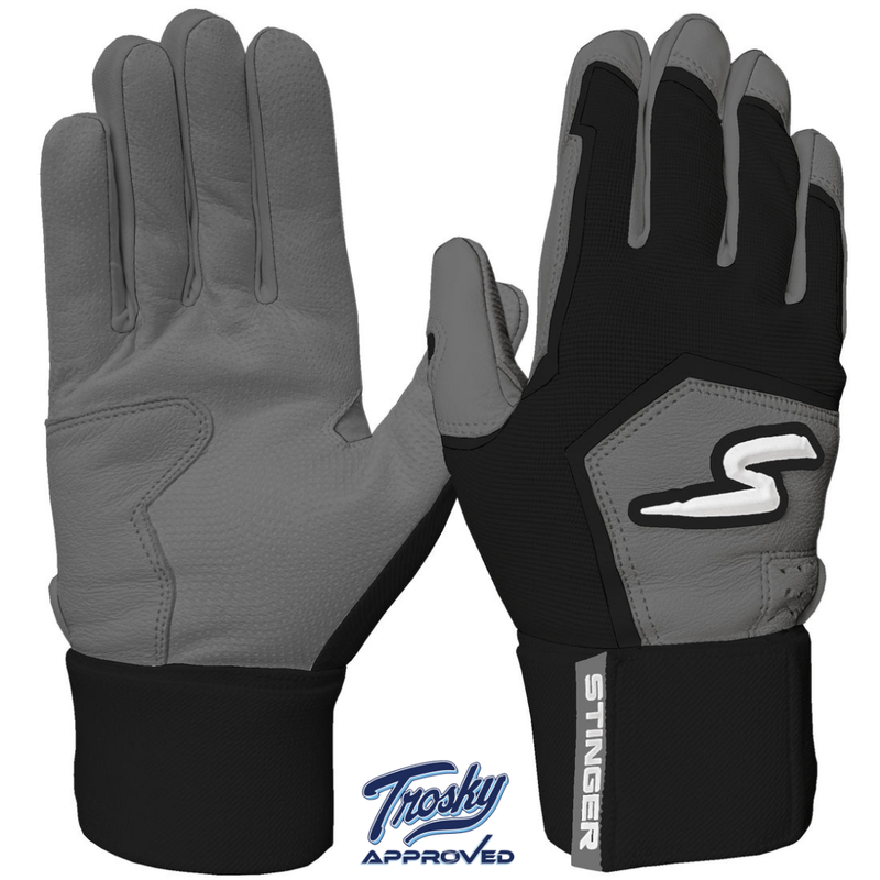 Load image into Gallery viewer, Winder Series Batting Gloves - Graphite &amp; Black
