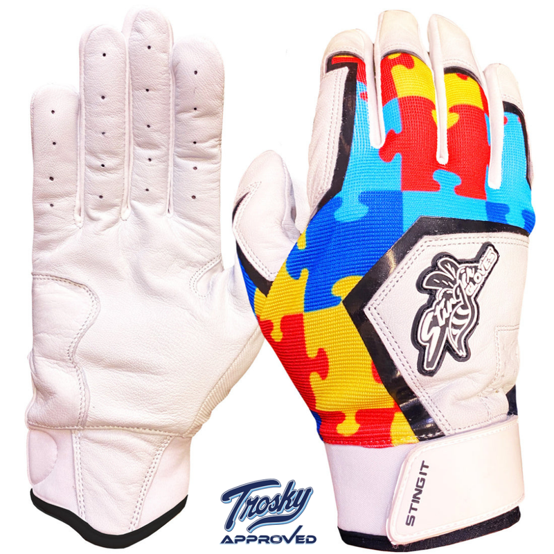 Load image into Gallery viewer, Sting Squad Batting Gloves - Autism Awareness
