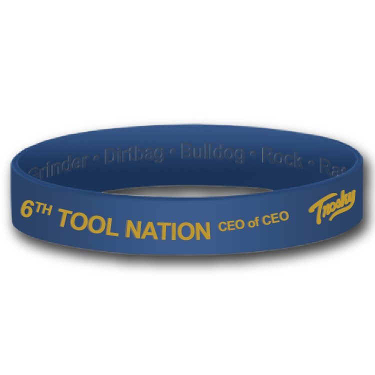 Load image into Gallery viewer, 6TH Tool Navy Wristbands (set of 5)
