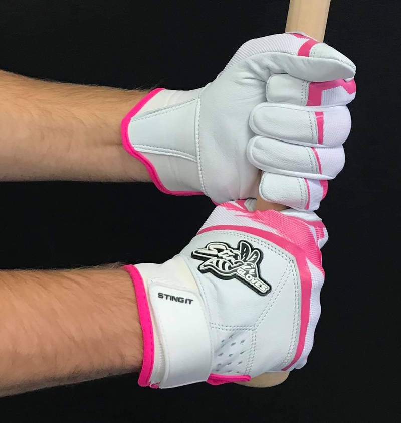 Load image into Gallery viewer, Sting Squad Batting Gloves - Pink Breast Cancer Awareness
