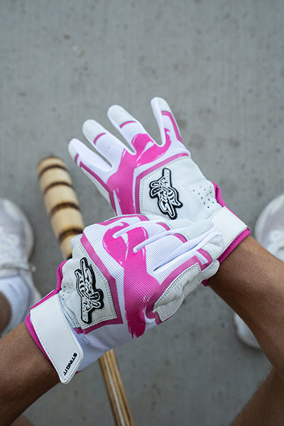 Load image into Gallery viewer, Sting Squad Batting Gloves - Pink Breast Cancer Awareness
