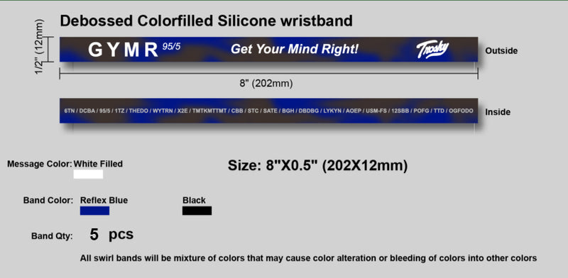 Load image into Gallery viewer, GYMR Blue Camo Wristbands (set of 5)
