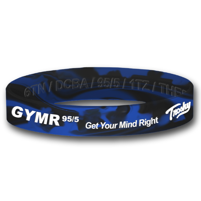 GYMR Blue Camo Wristbands (set of 5)