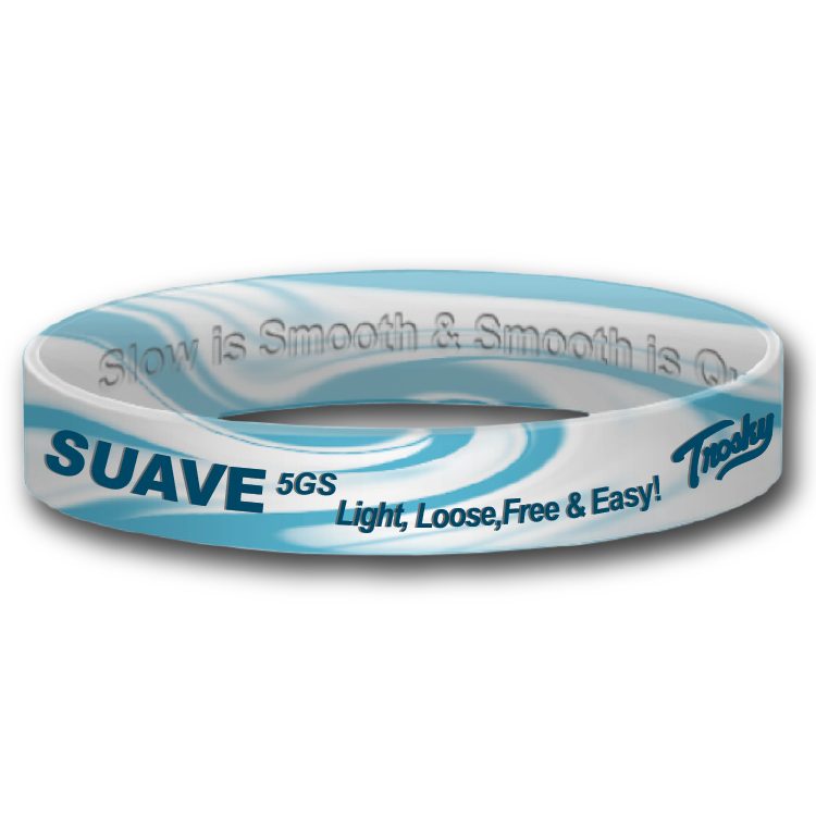 Load image into Gallery viewer, Suave Blue Swirl Wristbands (set of 5)

