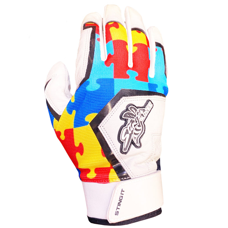 Load image into Gallery viewer, Sting Squad Batting Gloves - Autism Awareness
