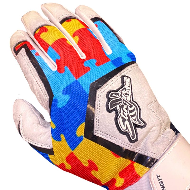 Load image into Gallery viewer, Sting Squad Batting Gloves - Autism Awareness
