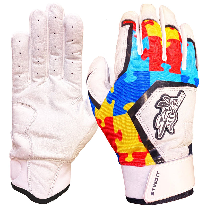 Load image into Gallery viewer, Sting Squad Batting Gloves - Autism Awareness
