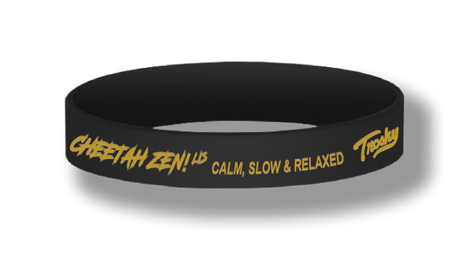 Cheetah Zen - Calm, Slow & Relaxed - Wristbands (set of 5)