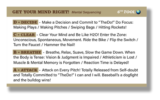 DCBA Mental Game Cards (20 individual cards!)