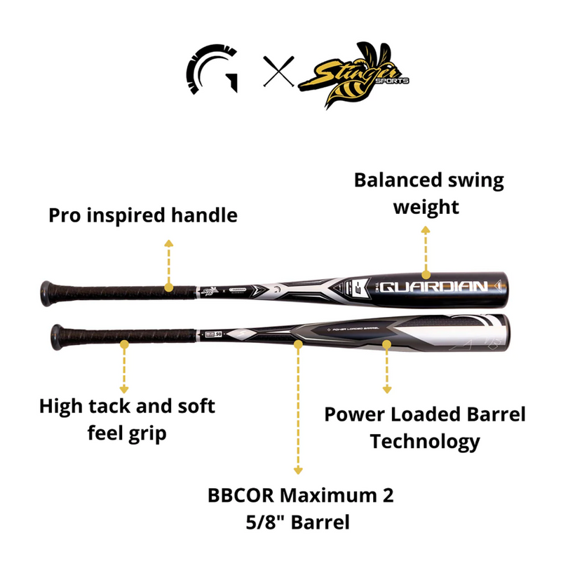 Load image into Gallery viewer, Stinger Guardian BBCOR Certified -3 Baseball Bat
