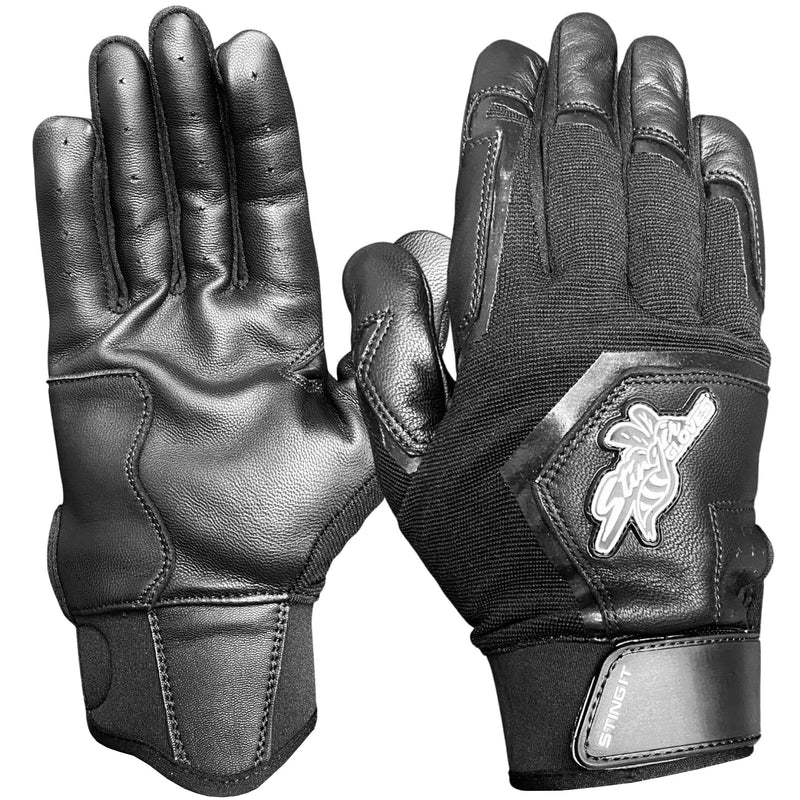 Load image into Gallery viewer, Sting Squad Batting Gloves - Black Out
