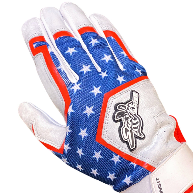 Load image into Gallery viewer, Sting Squad Batting Gloves - &#39;Merica USA
