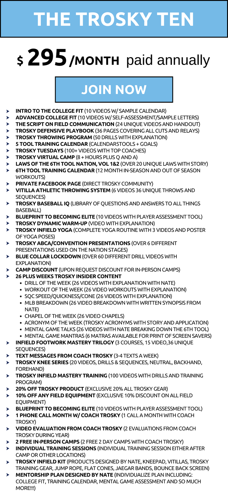 Load image into Gallery viewer, the trosky ten trosky baseball membership coach bate trosky

